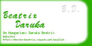 beatrix daruka business card